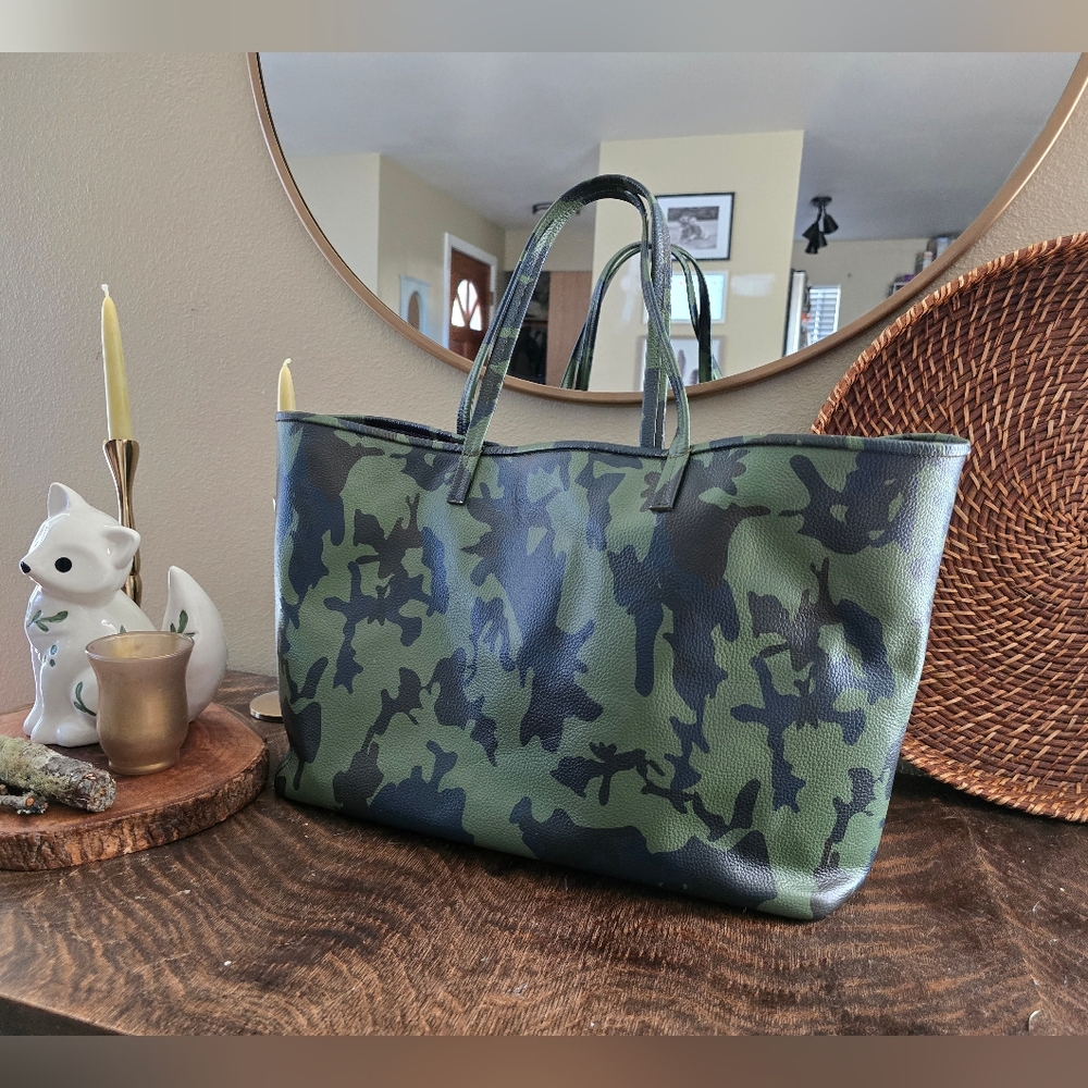 Lumilla Lucca Maxi Tote Bag in Camoflage Cowhide leather